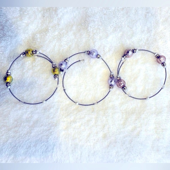 Murano Glass Bead Bracelets Trio - RedEnvelope - Picture 7 of 8